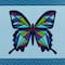 Jonathan Adler x Michaels 22.5" White & Blue Stained Glass Butterfly Madrid Key Wall Décor